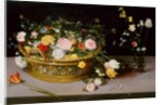 Flowers in a Basket and a Vase, 1615 by Jan the Elder Brueghel
