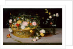 Flowers in a Basket and a Vase, 1615 by Jan the Elder Brueghel
