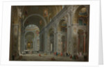 Interior of Saint Peter's, Rome after 1754 by Giovanni Paolo Pannini or Panini