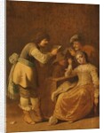 Card players with woman smoking a pipe, 1630-47 by Pieter Jansz. Quast