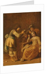 Card players with woman smoking a pipe, 1630-47 by Pieter Jansz. Quast