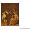 Card players with woman smoking a pipe, 1630-47 by Pieter Jansz. Quast