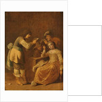 Card players with woman smoking a pipe, 1630-47 by Pieter Jansz. Quast