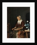 Woman Eating, Known as ‘The Cat’s Breakfast’, c.1661-64 by Gabriel Metsu