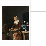 Woman Eating, Known as ‘The Cat’s Breakfast’, c.1661-64 by Gabriel Metsu