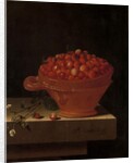 A Bowl of Strawberries on a Stone Plinth, 1696 by Adrian Coorte