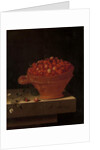 A Bowl of Strawberries on a Stone Plinth, 1696 by Adrian Coorte