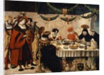 Saint Thomas Aquinas at the Table of King Louis the Saint, 1516-18 by Niklaus Manuel Deutsch
