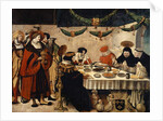 Saint Thomas Aquinas at the Table of King Louis the Saint, 1516-18 by Niklaus Manuel Deutsch