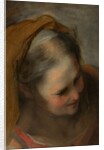 Head of an Old Woman Looking to Lower Right, 1584-86 by Federico Fiori Barocci or Baroccio