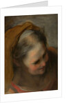 Head of an Old Woman Looking to Lower Right, 1584-86 by Federico Fiori Barocci or Baroccio