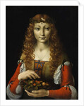 Girl with Cherries, c.1491-95 by Giovanni Ambrogio de Predis