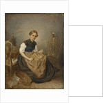 A Girl Carding, 1856 by Kilian Christoffer Zoll