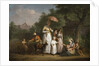 A Noble Family Distributing Alms in a Park, 1793 by Mathieu Ignace van Bree