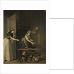 A Woman Polishing Copper Pans by Pehr Hillestrom