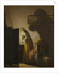 A Woman Picking Fleas by Candlelight by Pehr Hillestrom