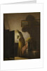 A Woman Picking Fleas by Candlelight by Pehr Hillestrom