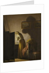 A Woman Picking Fleas by Candlelight by Pehr Hillestrom