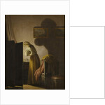 A Woman Picking Fleas by Candlelight by Pehr Hillestrom