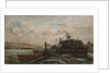 Barges on a River, c.1865 by Charles Francois Daubigny