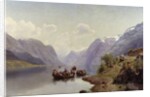 Bridal Escort on the Hardanger Fiord, 1865 by Johan Fredrik Eckersberg