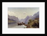 Bridal Escort on the Hardanger Fiord, 1865 by Johan Fredrik Eckersberg