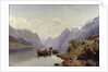 Bridal Escort on the Hardanger Fiord, 1865 by Johan Fredrik Eckersberg