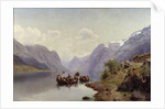 Bridal Escort on the Hardanger Fiord, 1865 by Johan Fredrik Eckersberg