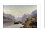 Bridal Escort on the Hardanger Fiord, 1865 by Johan Fredrik Eckersberg