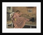 Carola Sitting on the Sofa, 1899 by Gustaf Olaf Cederstrom