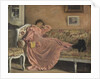 Carola Sitting on the Sofa, 1899 by Gustaf Olaf Cederstrom