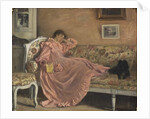 Carola Sitting on the Sofa, 1899 by Gustaf Olaf Cederstrom