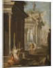 Girl Reading at Corinthian Temple, c.1710 by Alberto Carlieri