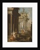 Girl Reading at Corinthian Temple, c.1710 by Alberto Carlieri