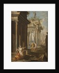 Girl Reading at Corinthian Temple, c.1710 by Alberto Carlieri