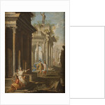 Girl Reading at Corinthian Temple, c.1710 by Alberto Carlieri