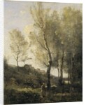 Landscape with Poplars by Jean Baptiste Camille Corot