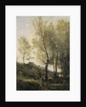 Landscape with Poplars by Jean Baptiste Camille Corot