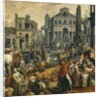 Market Scene with Ecce Homo, 1565 by Joachim Beuckelaer or Bueckelaer