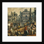 Market Scene with Ecce Homo, 1565 by Joachim Beuckelaer or Bueckelaer