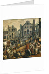 Market Scene with Ecce Homo, 1565 by Joachim Beuckelaer or Bueckelaer