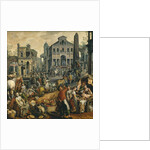 Market Scene with Ecce Homo, 1565 by Joachim Beuckelaer or Bueckelaer