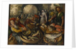 Fish Market with Ecce Homo, 1570 by Joachim Beuckelaer or Bueckelaer