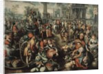 Market Scene: Ecce Homo, the Flagellation and the Carrying of the Cross, 1561 by Joachim Beuckelaer or Bueckelaer