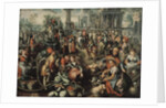 Market Scene: Ecce Homo, the Flagellation and the Carrying of the Cross, 1561 by Joachim Beuckelaer or Bueckelaer
