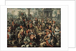 Market Scene: Ecce Homo, the Flagellation and the Carrying of the Cross, 1561 by Joachim Beuckelaer or Bueckelaer