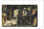 Stairwell in a Renaissance House, c.1741-42 by Michele Marieschi