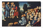 The miracle of the five loaves and two fish by Lucas the Elder Cranach