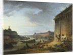 View of Paris from the Embankment beneath the Pont Neuf, 1766-68 by Elias Martin
