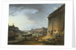 View of Paris from the Embankment beneath the Pont Neuf, 1766-68 by Elias Martin